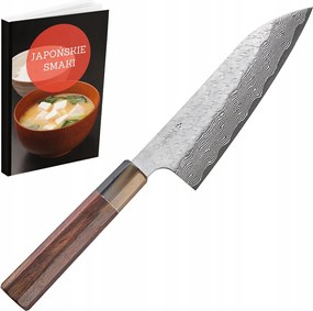 Nigara Hamono Sg Strix Santoku 17 cm Buffalo japán kovácsolt damaszt kés