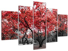 Kép - vörös fák, Central Park, New York (150x105 cm)