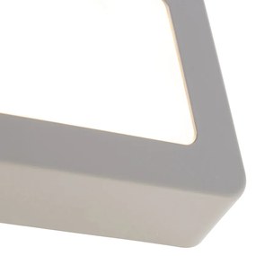 Modern téglalap alakú kültéri fali lámpa szürke, LED-del - Prim