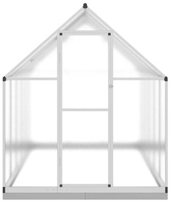 ezüstszínű alumínium melegház alapvázzal 334x169x202 cm