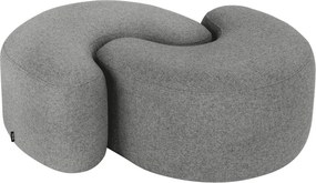 Szürke gyapjú puff Ü – noo.ma