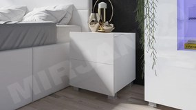 Éjjeliszekrény Brenali BR06 (fehér + fényes fehér). 1053838