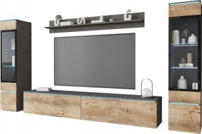 Nappali Bútor Szett Vera II Vitrin Polc Akasztós Bútor