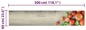 mosható paradicsommintás bársony konyhaszőnyeg 60 x 300 cm
