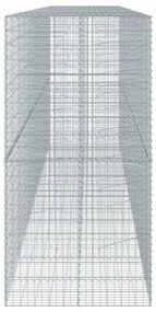 horganyzott vas gabion kosár fedéllel 600 x 100 x 200 cm