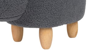 Szürke szövet állatos puff 57 x 36 cm BUNNY Beliani