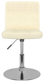 vidaXL 2 db krémszínű szövet forgó étkezőszék