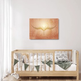 Kép - angyali absztrakció (üvegen) (70x50 cm)