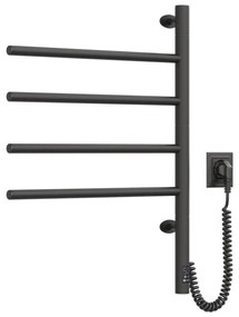 Elektromos törölközőszárító, ARABESQUE 150W/230V, 64,6cm, IP44, fekete