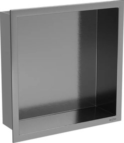 Mexen X-Wall-R süllyesztett polc peremmel 30 x 30 cm, gun grey kefe - 19E0303010