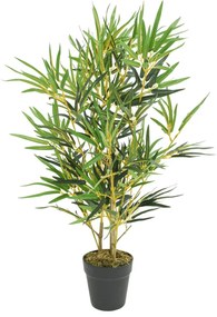 zöld mű bambuszfa 368 levéllel 80 cm