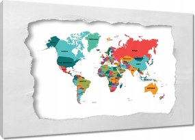 Vászonkép 60x40 Világtérkép