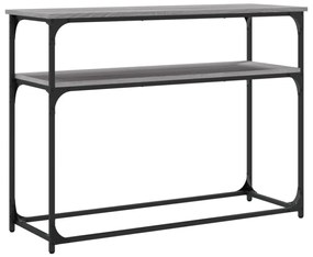 szürke sonoma színű szerelt fa tálalóasztal 100x35,5x75 cm