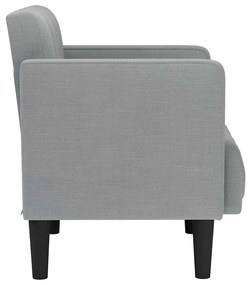világosszürke szövet kanapészék karfás szék 53 cm