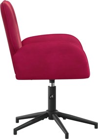 vidaXL Forgós Íróasztali Székek 4 db 54 x 55 x 90 cm Bordó Bársony