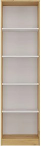 Aldabra R50 polcos szekrény, 50x182x30 cm, tölgy-fehér