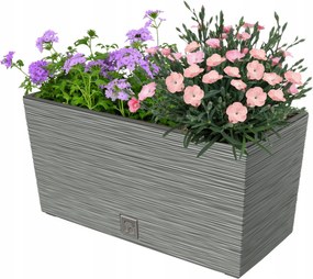 VirĂĄgtartĂł balkonlĂĄda 39,5x18,5x19,5cm szĂŒrke