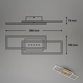 Brilo - Dimmelhető LED mennyezeti lámpatest LED/30W/230V 3000K barna