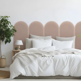 Bársony kárpitozott panel - Íves - 30x100cm Szín: Púderrózsaszín