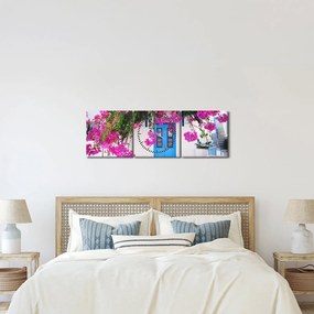 Kép - Hagyományos görög ház (órával) (90x30 cm)