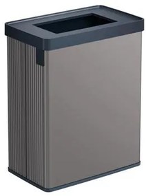 Szelektív hulladékgyűjtő, fedél nélküli, 54 liter, CURVER Verto Recycle, szürke/fekete (UCVER54F)