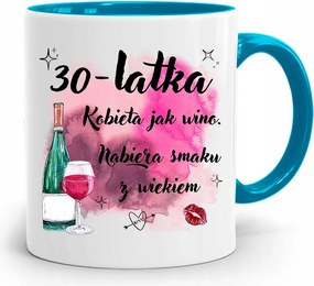 Születésnapra 30 30-es 30-as Bögre Kék Ajándék fényképes nyomattal