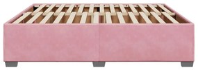 rózsaszín bársony ágykeret 180x200 cm