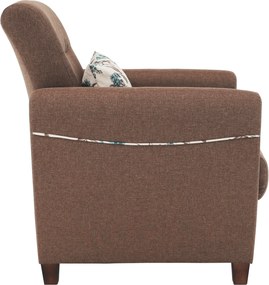 Fotel, sötétbézs, MILO