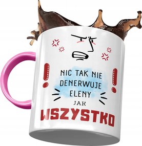 Rózsaszín Bögre Elena Barátnő Feleség Ajándék Nyomtatott Fotóval