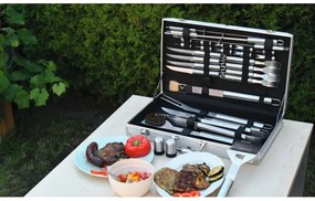 Grillező eszközök rozsdamentes acél tokkal 30 db