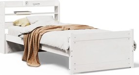 vidaXL fehér ágykeret fejtámlával matrac nélkül 90x190 cm