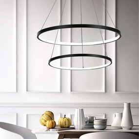 LED Csillár zsinóron LED/37W/230V 3000K fekete