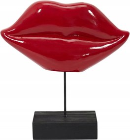 Dekoráció Piros Ajkak kerámia Pop-art 10,5cm