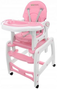 Gyermek multifunkcionális etetőszék 3in1 ECOTOYS HC-223 PINK