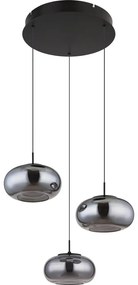Globo 15744-3H - LED Csillár zsinóron QUINTARA 3xLED/6W/230V