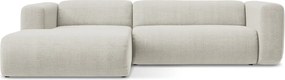 Bézs sarokkanapé (bal oldali-heverő résszel) Ekahi – Makamii