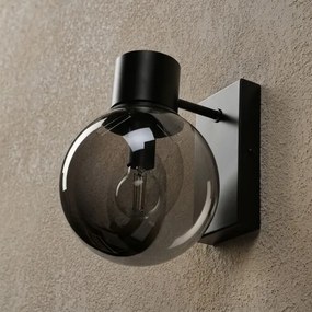 Fali lámpa SFERIO 1xE14/5W/230V fekete/füstös fekete