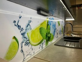 Wallplex falburkoló konyhapanel Lime és jég (Méret: Kicsi 60x120)