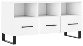 fehér szerelt fa TV-szekrény 102 x 36 x 50 cm