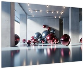 Kép - 3D tér gömbökkel II. (90x60 cm)