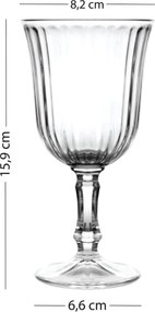 4 részes arany szegélyes üveg pohárszett 240 ml