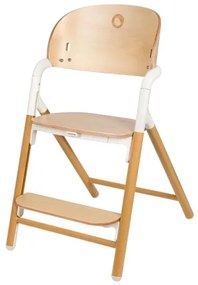 Lionelo - Gyerek etetőszék 3 az 1-ben CELIA Fehér natúr fa