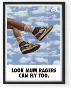 Nike Jordan Travis Vintage Retro keretes poszter Nappaliba 30x40 cm Ajándék