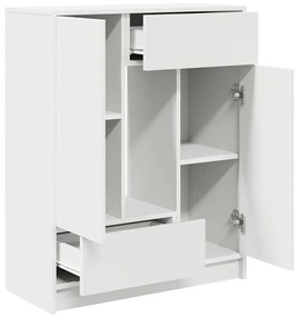 fehér komód fiókokkal és ajtókkal 73x31x90 cm