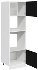 Mikrohullámú Szekrény Fekete Tölgy 60x57x207 cm Fa Kialakítással