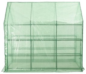 acél melegház 12 polccal 143 x 214 x 196 cm