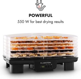 Klarstein Bananarama, aszalógép, 550 W, 6 szint, fekete