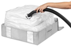 Vákuumos-megerősített textil ruhatároló doboz 56x56x16,5 cm Granit – Compactor