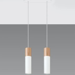 Sollux SL.0629 - Csillár zsinóron PABLO 2xGU10/40W/230V fehér