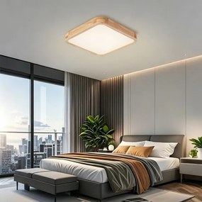 Brilagi - dimmelhető LED lámpa WOODLINE SQUARE LED/48W/230V tölgy 40x40 cm + távirányító